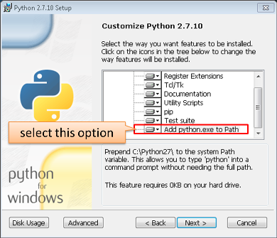 Configuración de la instalación de Python